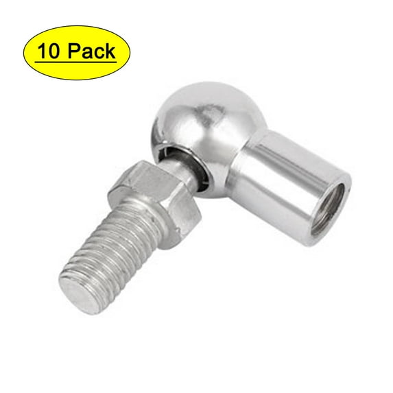 10mm Male Female Thread L Shape Ball Joint Rod End Bearing 10 Pcs