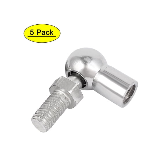 10mm Male Female Thread L Shape Ball Joint Rod End Bearing 5 Pcs