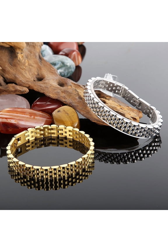 10mm Men's Adjustable Titanium Steel Strap Chain Couple Bracelet