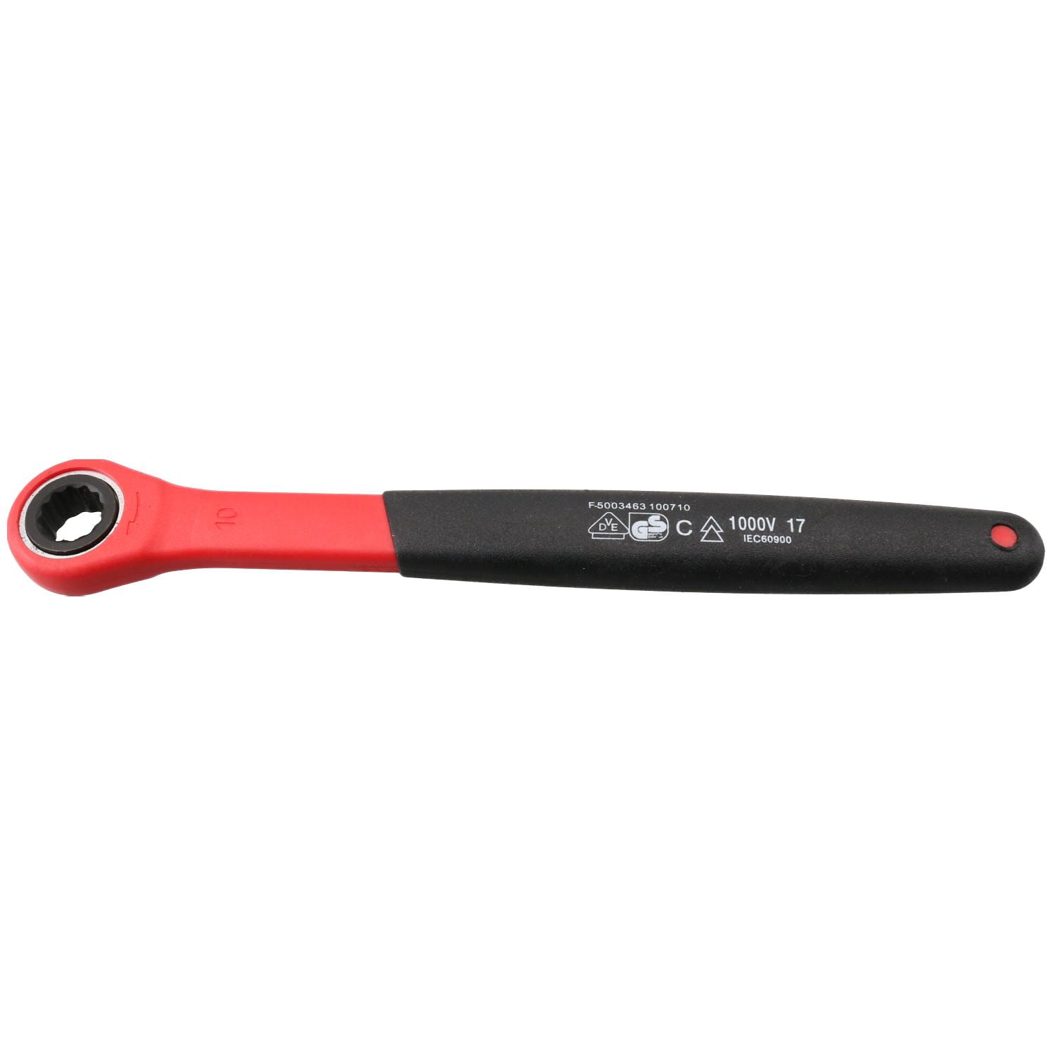 13mm Metric VDE Insulated Ratchet Ring Spanner - Professional Tool For Hybrid & Electric Vehicles