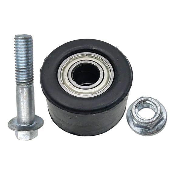 10mm Motorcycle Chain Roller Guide Wheel Kit, Rubber Tensioner Pulley with Bearings Bolts Nuts, Anti-Wear Chain Slider Roller Replacement Parts for Dirt Bike ATV Motocross Off-Road Vehicles