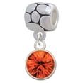 thumbnail image 1 of 10mm Orange Crystal Drop - Pebble Charm Bead, 1 of 1