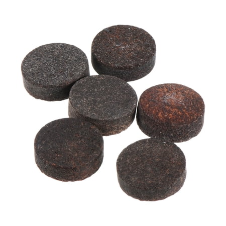 Uxcell 0.39" Pool Cue Tips 6 Pack Pool Billiard Cue Tips Pool Stick Replacement Tip Snooker Cue Tips for Pool Cue Brown