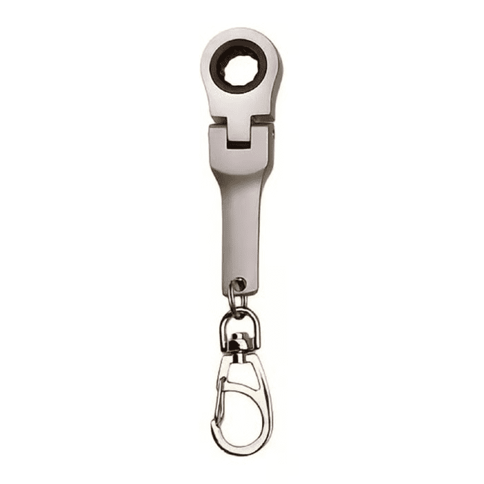 Fenteer 10mm Ratchet Wrench Keychain – Compact Heavy-Duty Keyring Tool, Portable Mechanic Gift For Men & Women