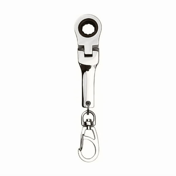 10mm Ratchet Wrench Keychain, Multi-Functional Steel Mini Tool with Quick Release, Adjustable Wrench, Portable Hand Tool for DIY and Repairs