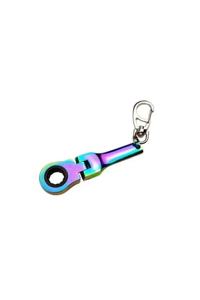 10mm Ratchet Wrench Mini Shaped JDM Metal Racing Keychain Key Chain Ring Keyring Adjustable Wrench Tools Tool