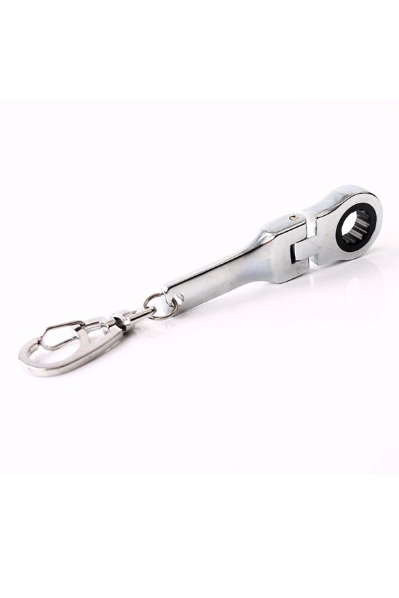 10mm Ratchet Wrench Mini Shaped Metal Racing Keychain Key Chain Ring Keyring