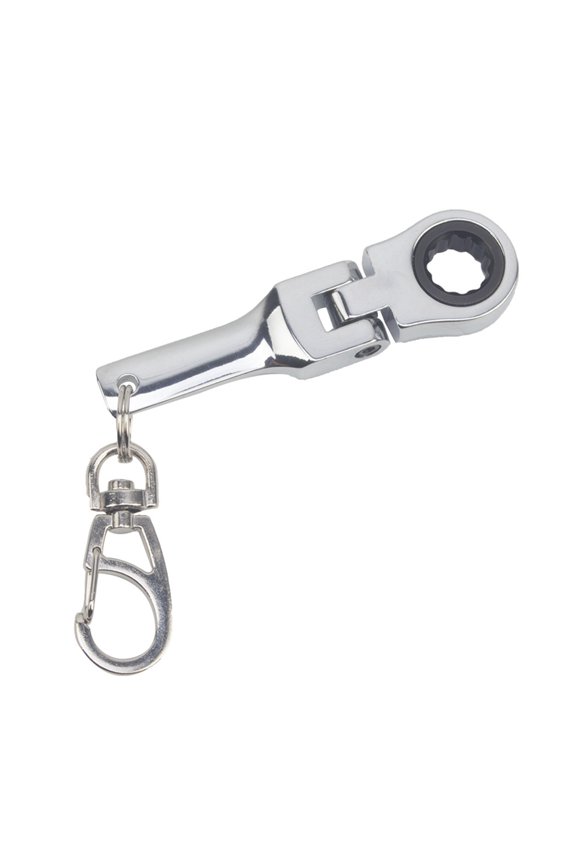 10mm Ratcheting Wrench Keychain with 180° Rotating Head Lightweight for Car Tuning