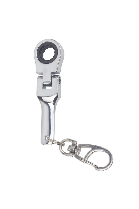 10mm Ratcheting Wrench Keychain with 180° Rotating Head Lightweight for Car Tuning