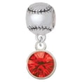 thumbnail image 1 of 10mm Red Crystal Drop - Softball Charm Bead, 1 of 1