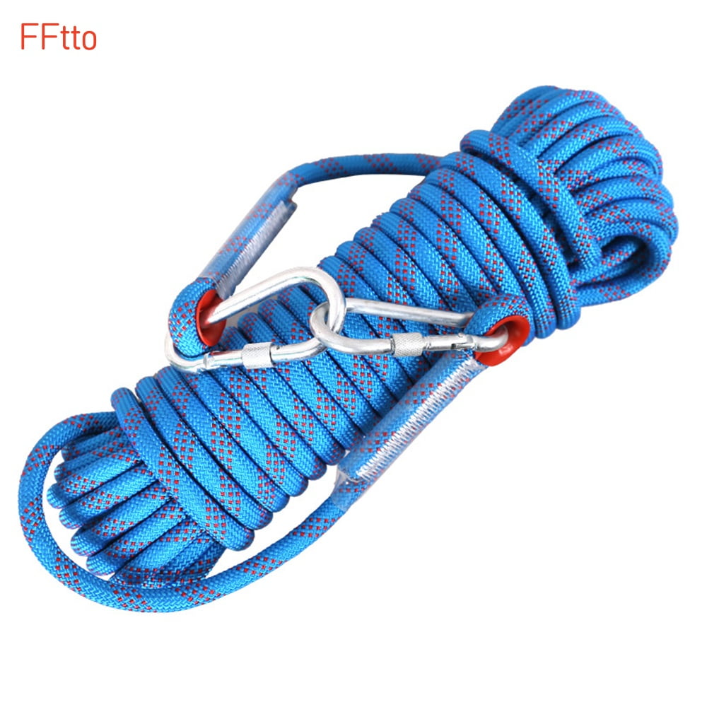 10mm Rock Climbing Rope 10M/Outdoor Static Rapelling Rope for Fire Rescue Safety Escape Tree Climbing for Outdoor Sports
