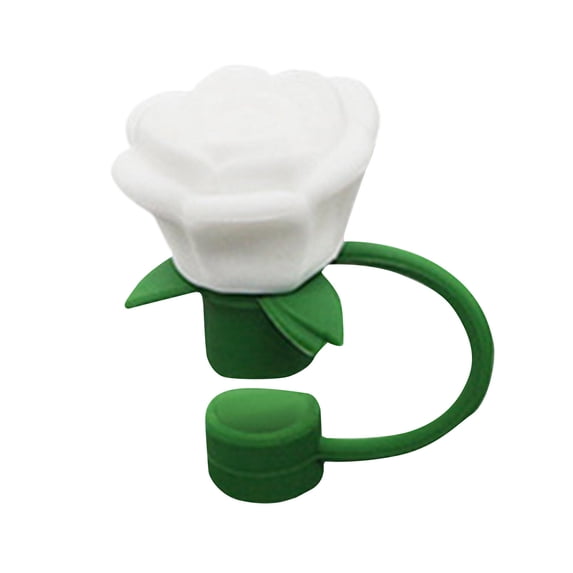 10mm Rose Flower Straw Covers for Stanley Cup,Silicone Cover Dust Proof Plugs Protector,Flower Straw Tips Drinking Dust Cap for 30&40 Oz Accessories