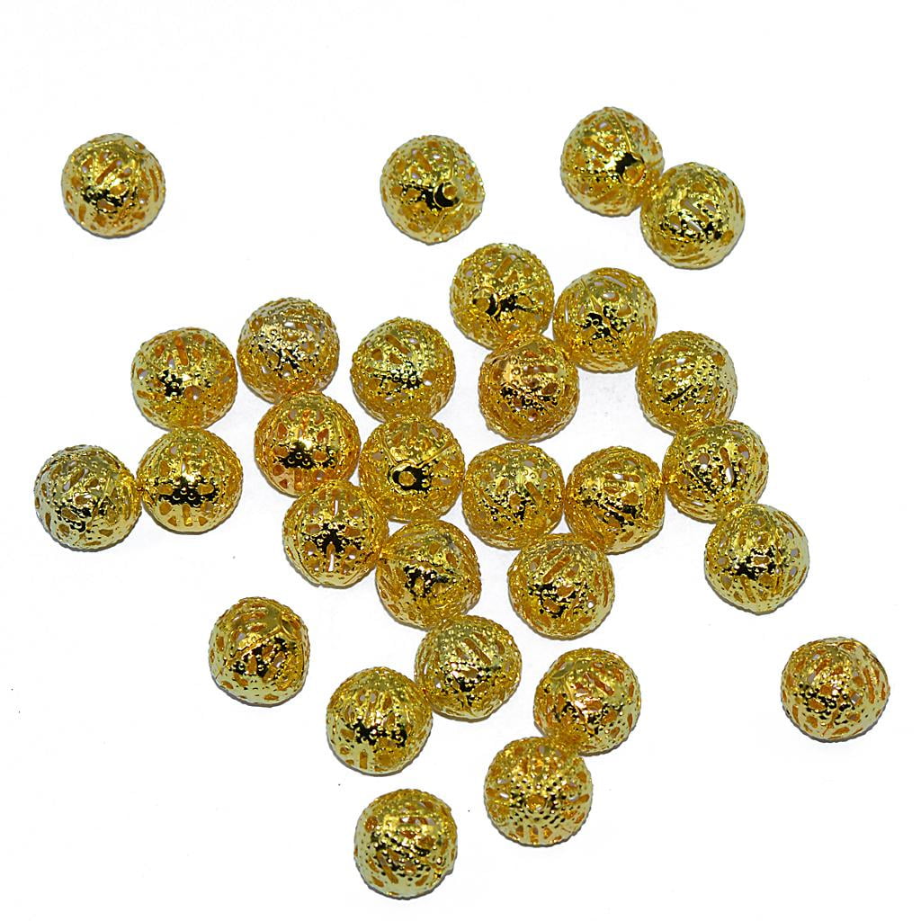 10mm Round Metal Spacer Bead DIY Jewelry Making Handmade Gift Pack Of 10mm-round-metal-spacer-bead-diy-jewelry-making-handmade-gift-pack-of