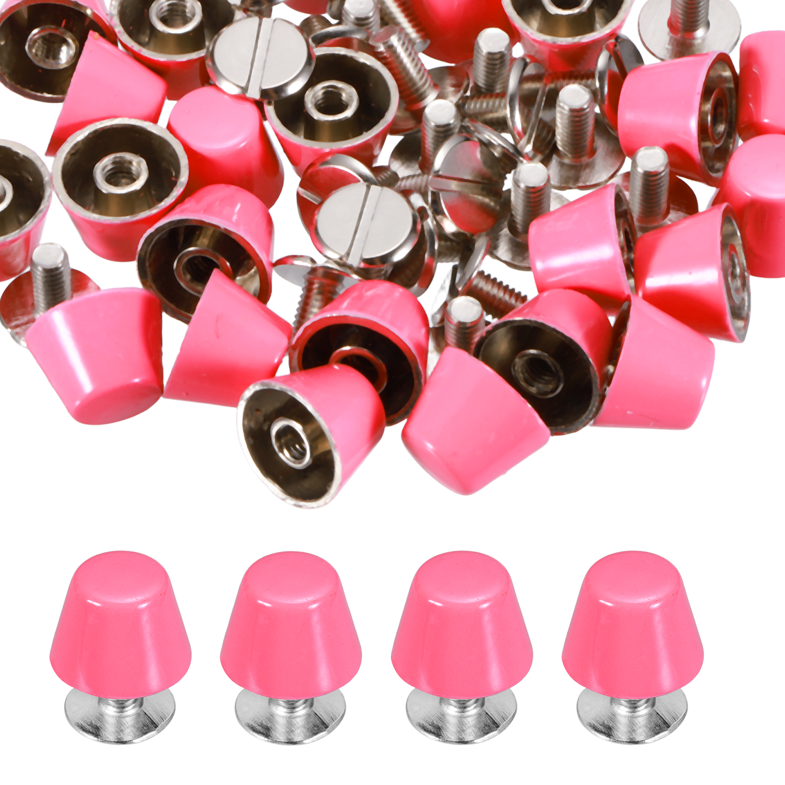 10mm Screw Back Rivets Stud, 25 Sets Purse Handbag Feet Round Flat ...