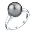 thumbnail image 1 of 10mm Silver Tahitian South Sea Cultured Pearl Laurel Ring, 1 of 6