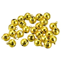10mm Small Jingle Bells for Craft DIY Christmas Vacuum Plating Gold Tone 48 Pack