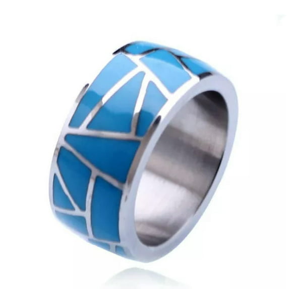 10mm Stainless Steel AAA Band Men/Womens Silver/Gold-Color Ring Size 7-12