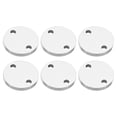 thumbnail image 1 of 10mm Steel Disc, 6Pcs Metal Stamping Blanks Tags Circle Round Metal Plate Strike Stainless Steel for Laser Engraving Stamping Craft Name Tag, Silvery, 1 of 7