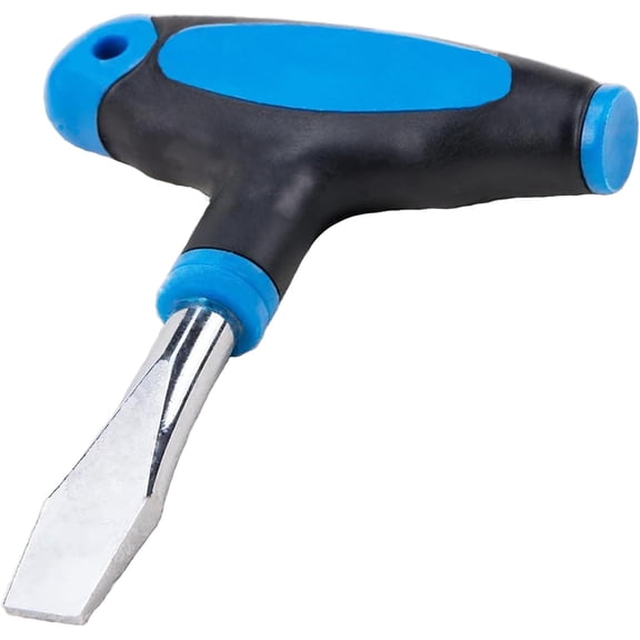 10mm T Handle Flat Head Screwdriver with Ergonomic Plastic Handle Wide Flathead Screwdriver for Slotted Screws, Used on Quick Release Plate, Camera Tripod Monopod and General Maintenance