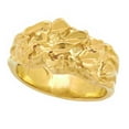 thumbnail image 1 of 10mm Textured 14k Yellow Gold Plated Nugget Ring, Size 7 + Gift Box, 1 of 7