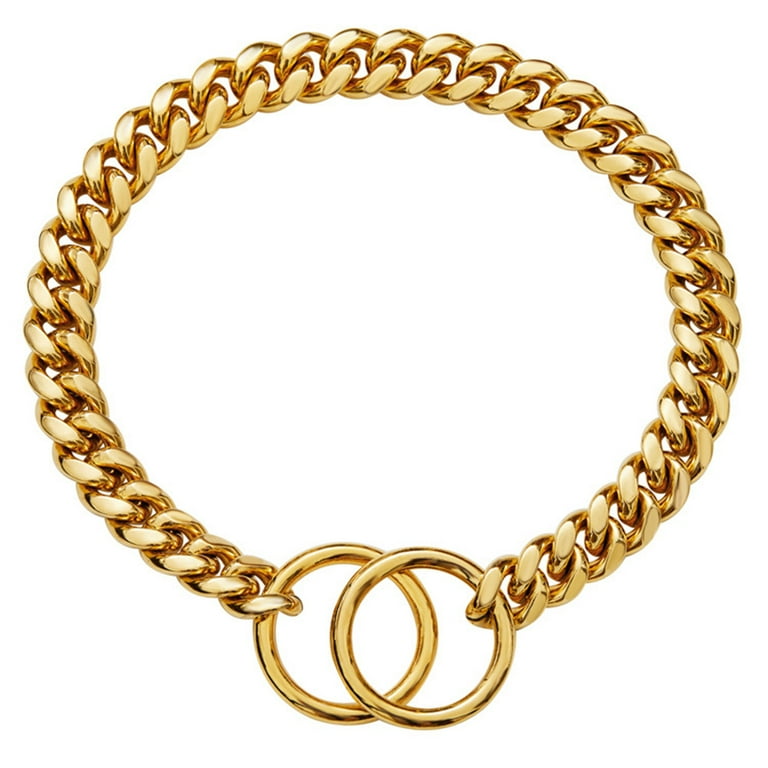 10mm Thick Dog Chain Collar 316L Stainless Steel for Small Medium Dogs Walmart