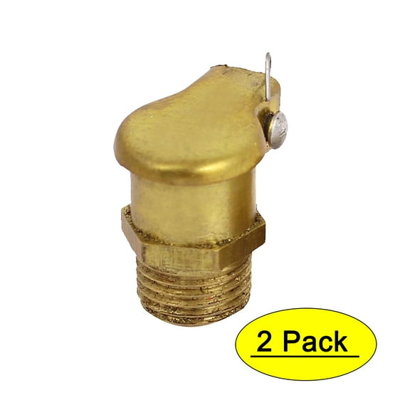 10mm Thread Dia Lubricating Spring Cap Copper Grease Oil Cup Brass Tone 2Pcs