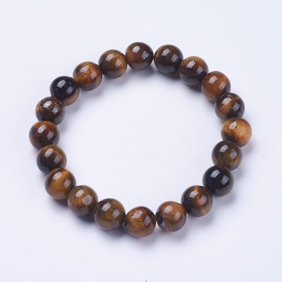 10mm Tiger Eye stone Bracelet Elastic men's and women's elastic bracelet Lucky friendship bracelet for men and women the best gift colorful DIY