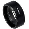 thumbnail image 1 of 10mm Titanium Band Black IP Plated Matte Finish Wedding Band Ring Men Or Ladies, 1 of 6