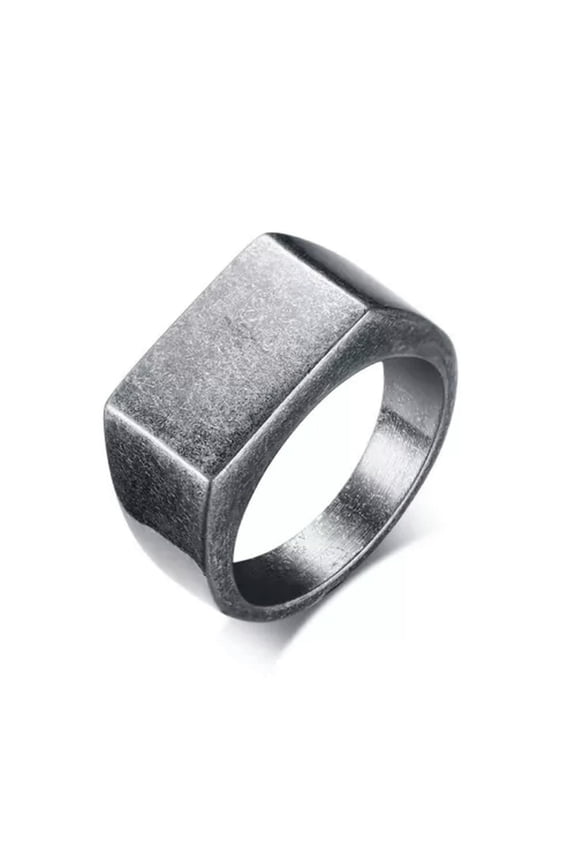 10mm Vintage Silver Band Men's Stainless Steel Party Casting Gift Ring Size 8-12