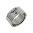 thumbnail image 1 of 10mm Wide Mens Titanium Winged Dragon Band Ring, 1 of 1