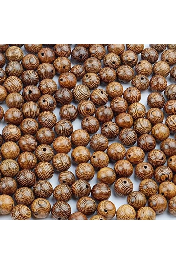 10mm Wooden Beads, 200pcs Natural Macrame Beads Round Wood Craft Beads Spacer Beads African Beads for Bracelets Necklace Jewelry Making