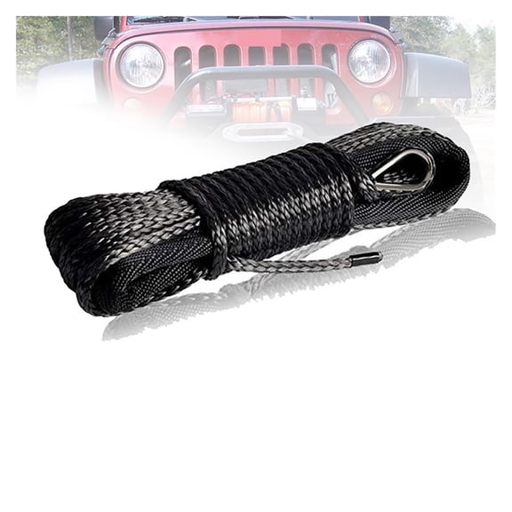 10mm X 15m UHMWPE Cable Synthetic Winch Line Towing Rope For 4x4/4WD/UTV/ATV/OFF-ROAD ,Great Compatibility