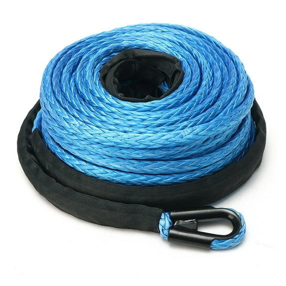 10mm X 30m With Aluminum Hawse Fairlead ATV Winch Kit Blue Synthetic Winch Rope ,Durable & Safe