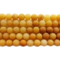 thumbnail image 1 of 10mm Yellow Jade Matte Round Beads Genuine Gemstone Natural Jewelry Making, 1 of 1
