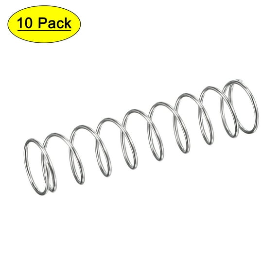 10mmx0.7mmx40mm 304 Stainless Steel Compression Spring 11.8N Load Capacity 10 pcs