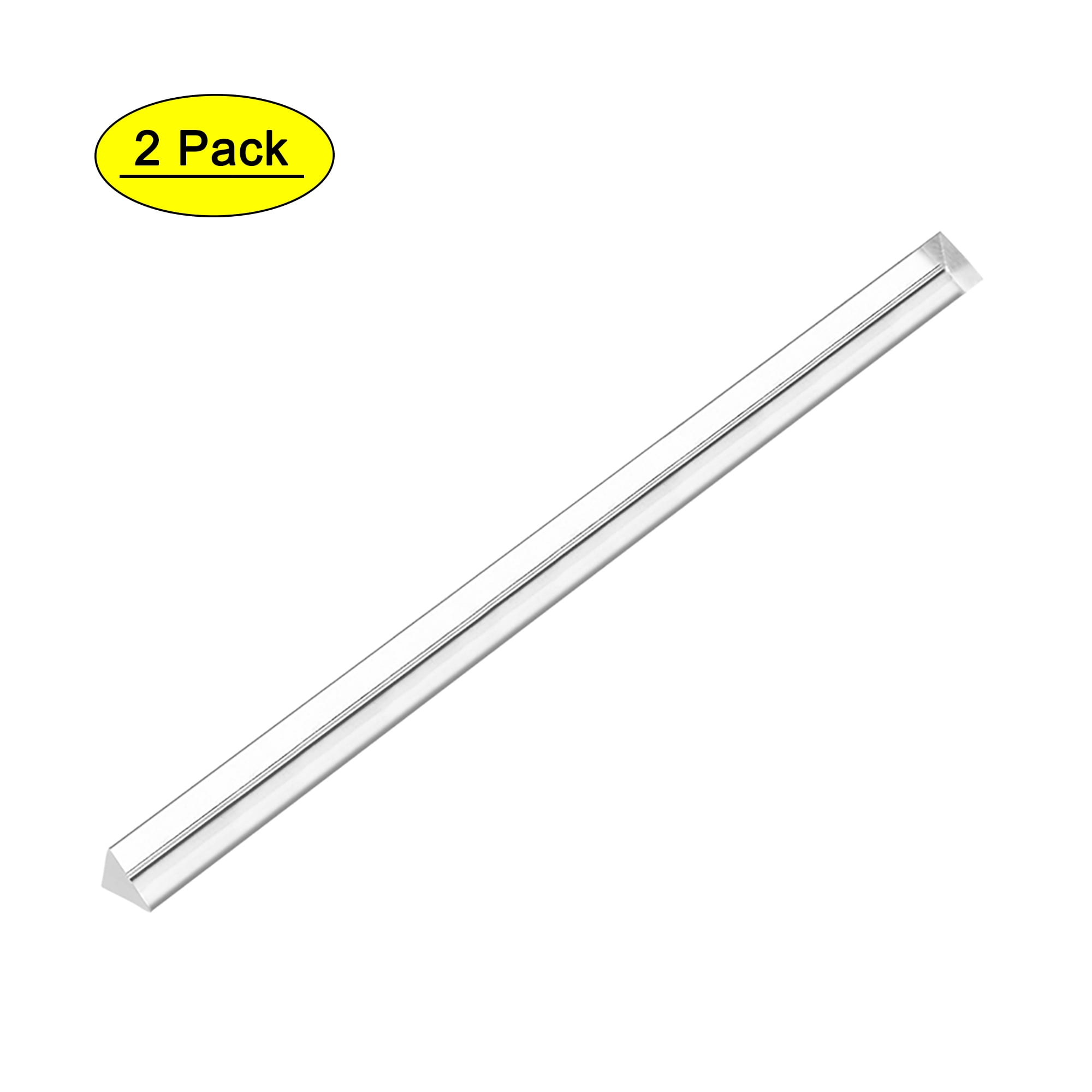 10mmx200mm Transparent Solid Acrylic Triangle Rod PMMA Bar 2pcs ...