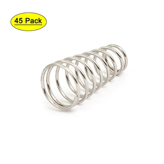 10mmx6mmx19mm Metal Taper Conical Compression Spring Silver Tone 45pcs