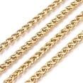 thumbnail image 1 of 10ms 304 Stainless Steel Wheat Chains Unwelded with Spool Golden 5mm about 32.8 Feet(10m)/roll, 1 of 4