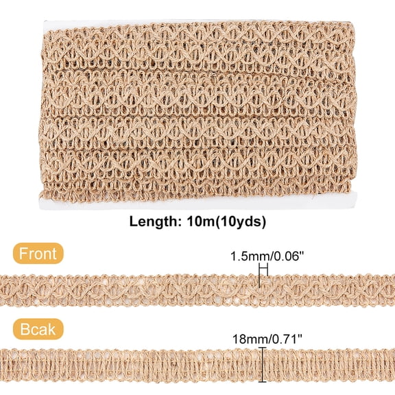 10ms Burlap Ribbon Hessian Ribbon Jute Twine for Jewelry Making and Home Decoration BurlyWood 3/4 inch(18mm)