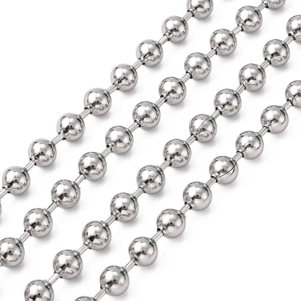 Ss Ball Chain 10ms Tarnish Resistant 304 Stainless Steel Ball Chains with Spool ...