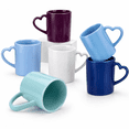 10oz Blue Classic Ceramic Coffee Mugs Set Of 6 Stackable Cups - Walmart.com