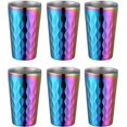 thumbnail image 1 of 10oz Stainless Steel Cup Set, 6Pcs Double Wall Metal Cup，Vacuum Stackable Insulated Portable Drinking Tumblers Unbreakable Glasses，for Home Outdoor Restaurant (Rainbow Color), 1 of 13