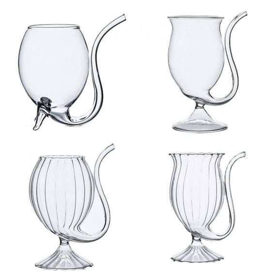 10oz Vampire Glass Wine Cup with Built-In Drinking Tube Straw