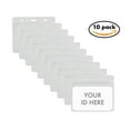 thumbnail image 1 of 10pack Horizontal PVC ID Card Badge Holder - Waterproof and Resealable Zip - Clear Vinyl Heavy Duty 0.4mm Thickness, 1 of 3