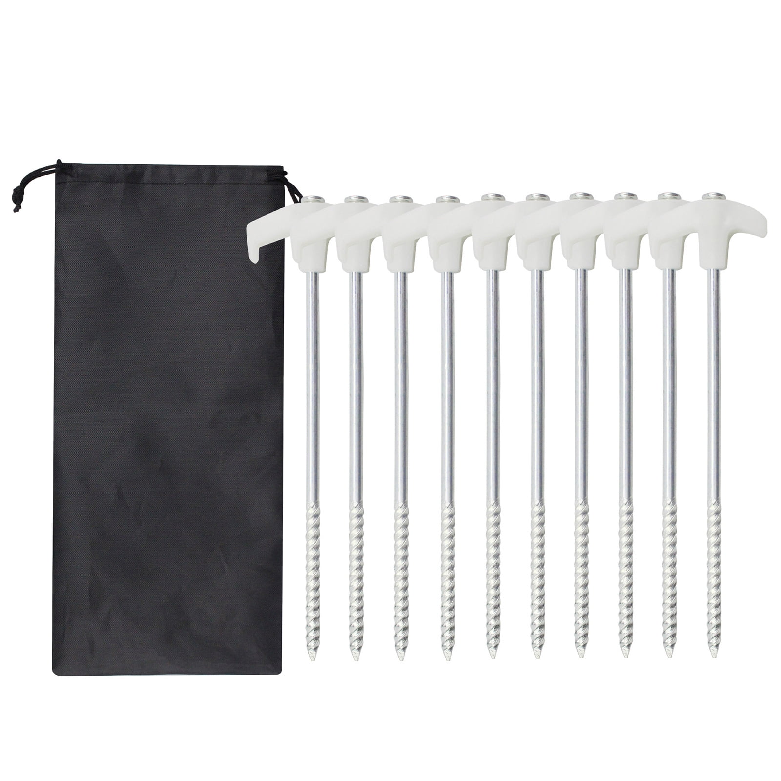 10pack Outdoor Travel Camping Tarps Stakes Ground Stakes Organizers Tent Peg for Toughs Ground Conditions