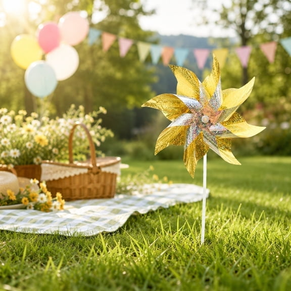 10pack Reflective pinwheels for Yard and Garden pin Wheels, whirligigs Wind Spinners Plastic Windmill Decor, Wind Mill Bird-Geese-Duck-Goose-Squirrel deterrents for Outside Garden Yard Outdoor