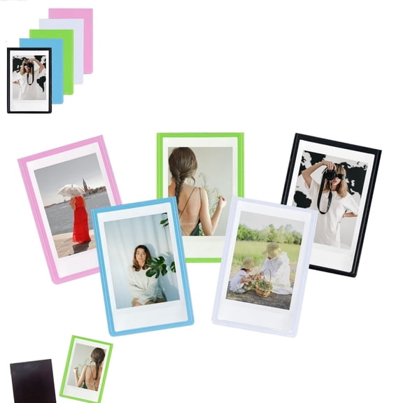 10pack of Mini Magnetic Picture Frame,Reusable Photo Display Holder,HXRH Portable Mini Table Photo Frame Holder for Fridge,Office