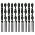 thumbnail image 1 of 10packs Brad Point Drill Bits 9mm Dia #45 Steel Round Shank Wood Drilling Bit, 1 of 6