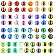 10pairs 30mm Mix Round Glass Animal Toy Eyes Flat Back Dragon Eyes Cabochons Dome Eyeballs For DIY Crafts Dolls Accessories