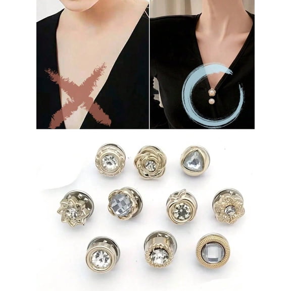 10pairs Pearl Button Plastic Shirt Button, Cardigan Clothes Hand Sewn Button Collar Decorative Button for Jeans Skirt Waist Adjuster
